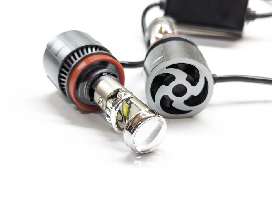 Світлодіодні лед лампи led лінзи H7 H11 H8 H9 12-24V 80W 12000Lm