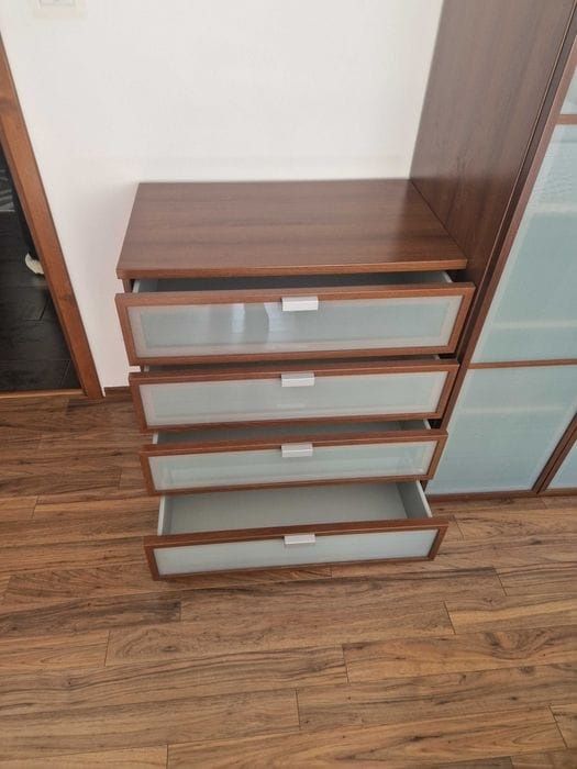 Meble do sypialni IKEA HOPEN - 2 szafy, komoda, łóżko