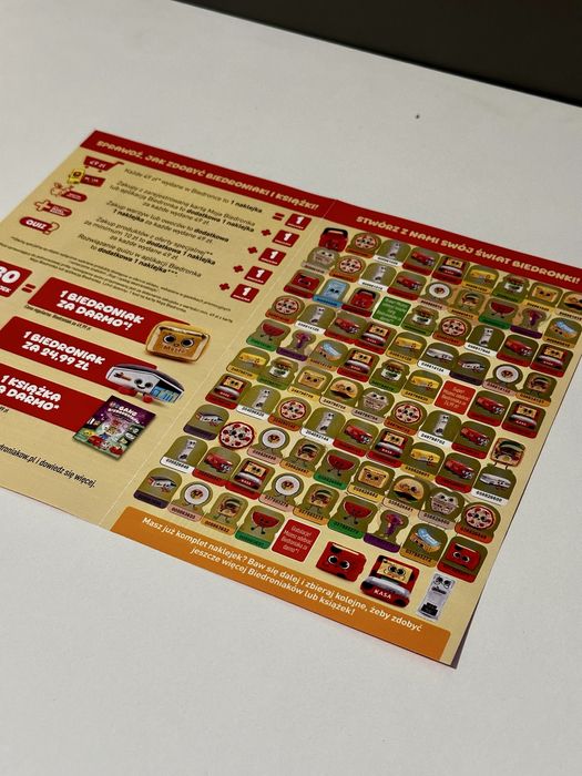 Pełna karta 80 naklejki Biedroniaki Biedronka