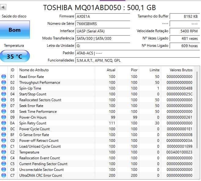 Toshiba MQ01ABD050 2.5" 500GB 5400RPM SATA