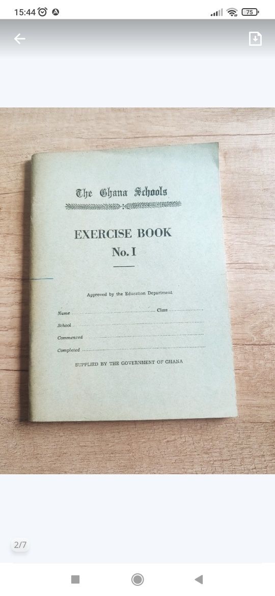 Zestaw dwóch zeszytów Exercise Book No.1 , The Ghana School