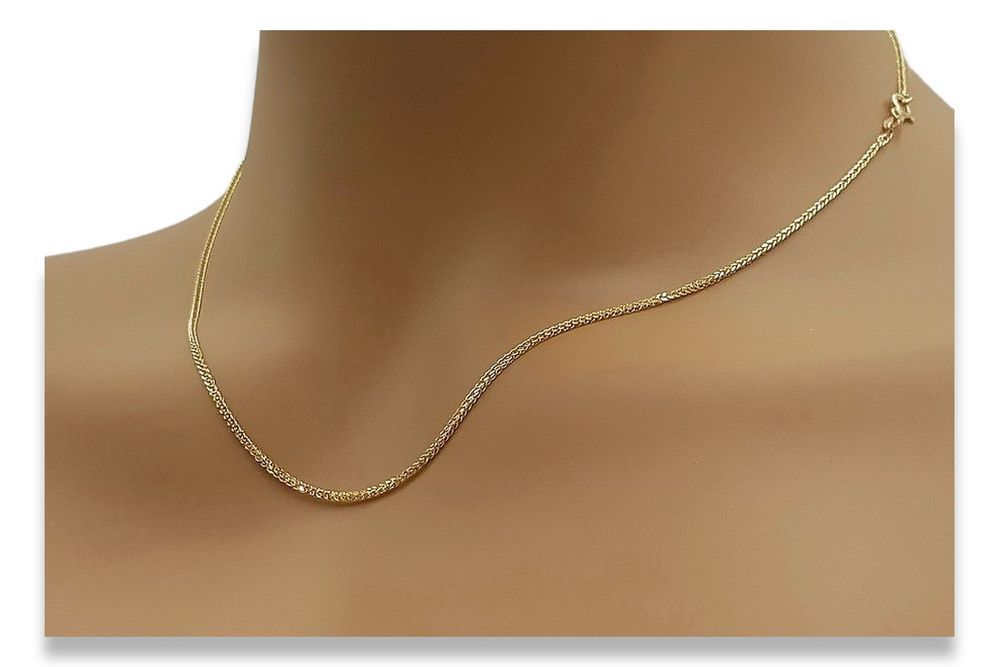 Łańcuszek z czerwonego różowego złota 14k Lisi ogon cc035r 1,2/45cm G