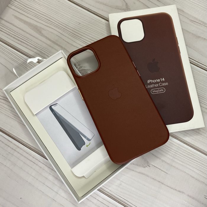 Шкіряний чохол Original Leather Case MagSafe iPhone 14/14 Pro Айфон 14