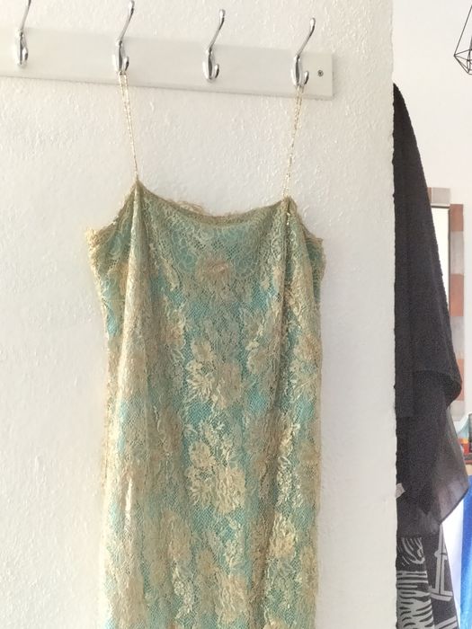 Vestido verde dourado