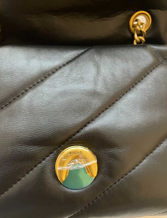 torebka pinko love mini puff złota