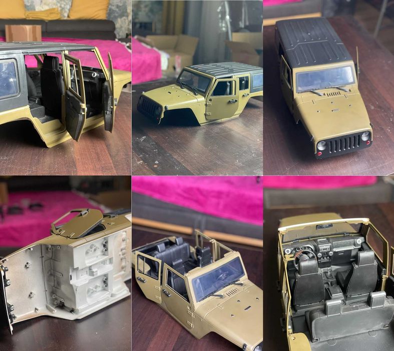 Karoseria RC INJORA Jeep Wrangler JK Rubicon Crawler TRX-4 SCX Axial