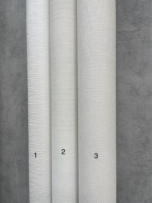 Шпалери .Обои. Білі відітінки. Метрові. Доставка 0