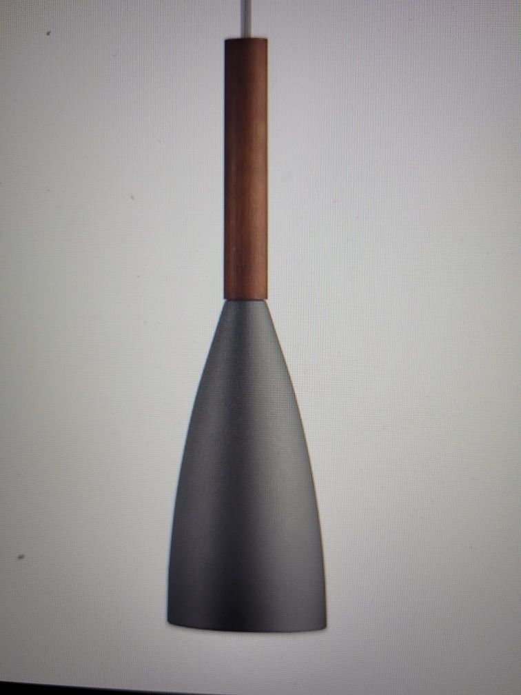 Nordlux Pure lampa wisząca szara drewno