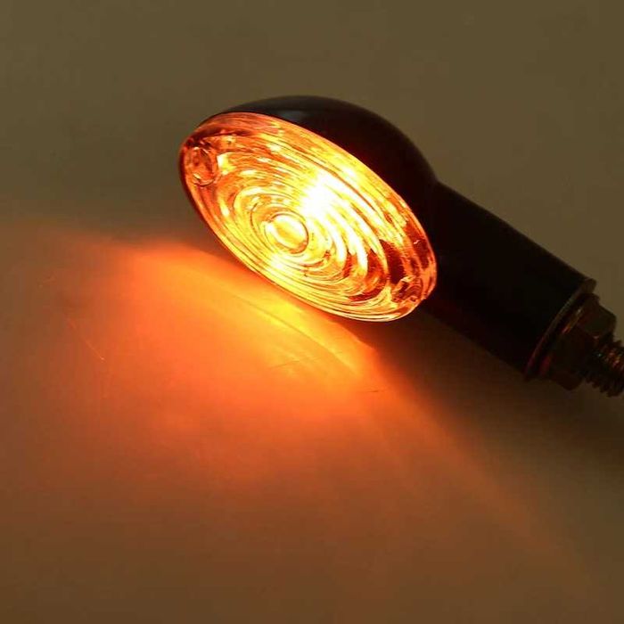 Par de Piscas com Lâmpada de Filamento - Luz Âmbar