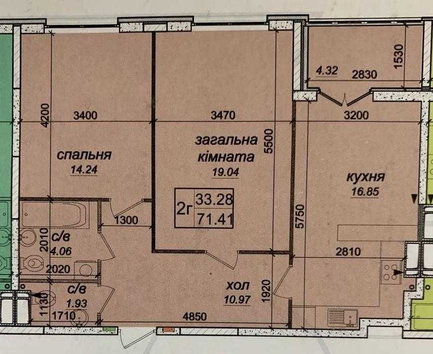 Продаж квартира 72м2 ЖК Одеський бульвар Метро Теремки Іподром без%