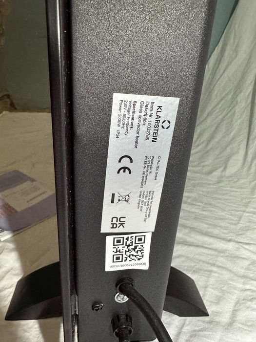 Конвекционный обогреватель Klarstein Norderney 2200w! из Германии!