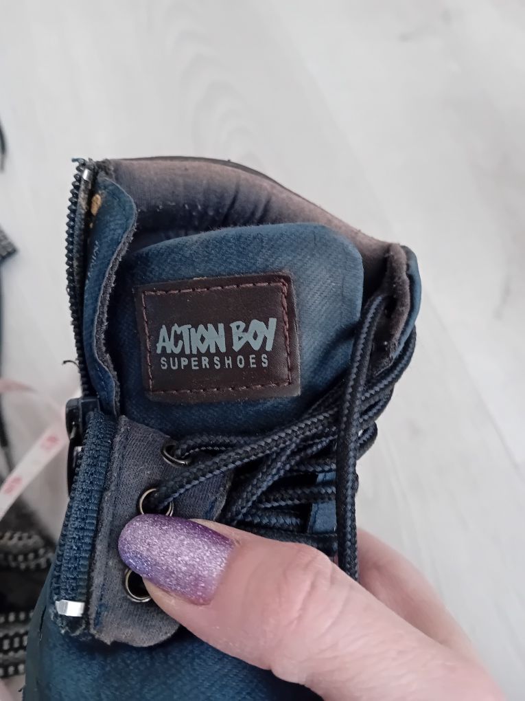 # Action Boy buty kozaki botki granatowe