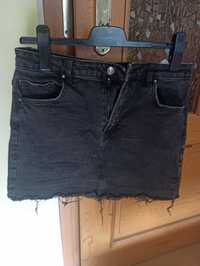 Czarna jeansowa spódnica dziewczęca rozmiar 38