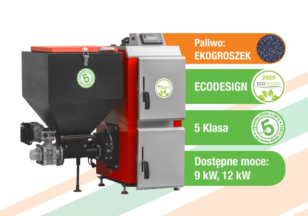 Kocioł Ekomini 5 klasy ECODESIGN o mocy 12 kW na ekogroszek Pleszew