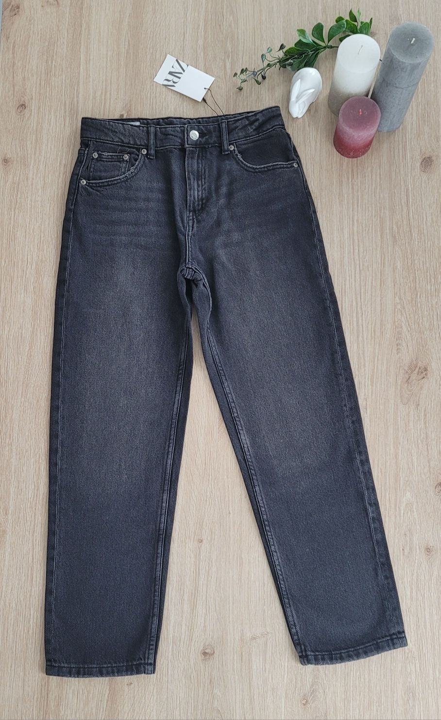 Nowe jeansy Zara 164 mom fit