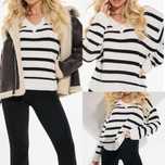 Sweter damski w paski M 38, -30%