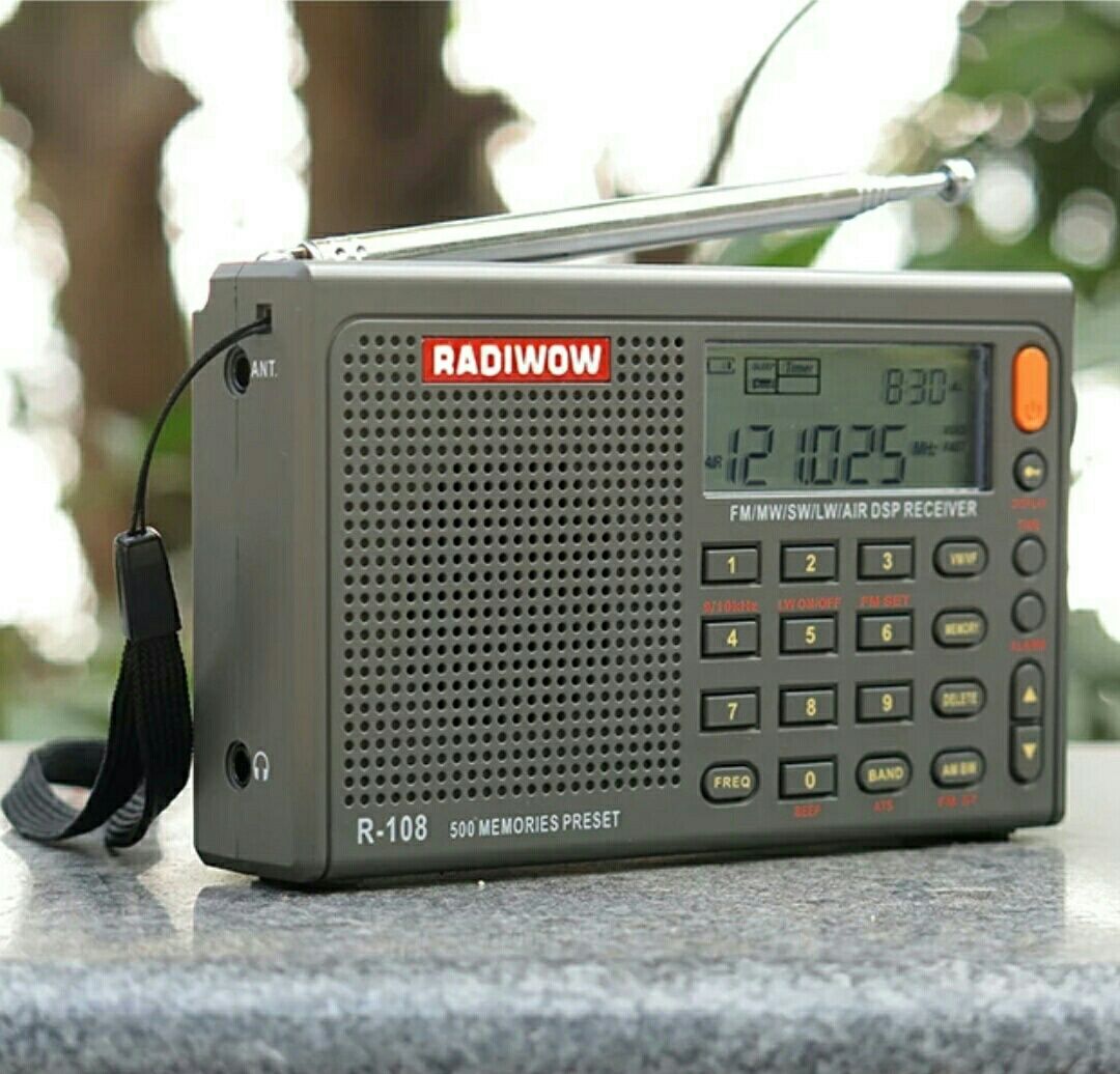 Radiwow R-108 всеволновый DSP радиоприемник FM64-108/СВ/КВ/АВИА Li-Ion