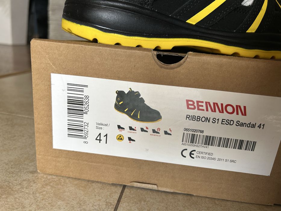 Buty robocze ochronne bennon ribbon s1 esd sandal sandały 41