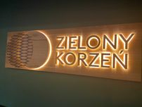 Logo drewniane podświetlane LED