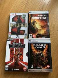 Gry akcji PC zestaw - Gears of War, Battlefield 2, Unreal Tournament