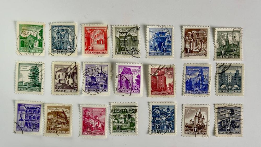 Вінтажні поштові марки Австрії