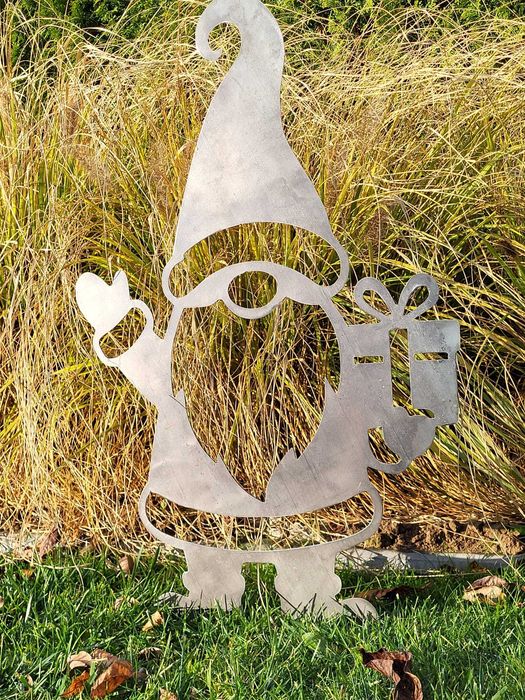 Krasnal ogrodowy ozdoba metal XXL święta dekoracja ogród prezent