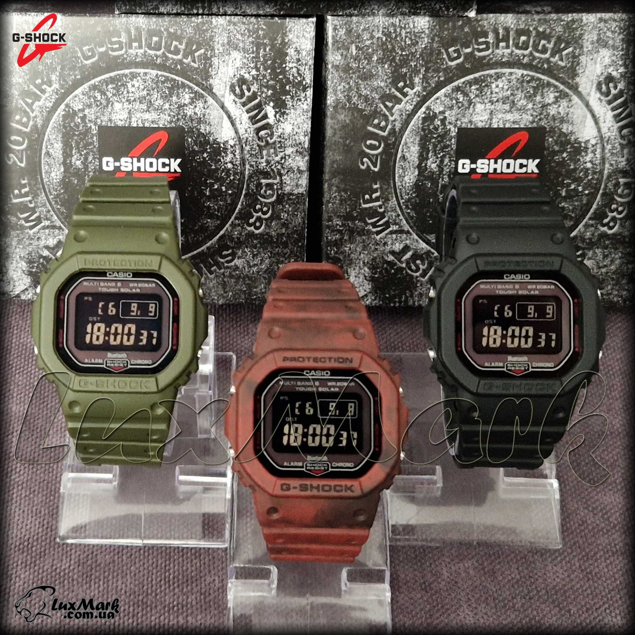 Годинник чоловічий Casio G-Shock GW-B5600 ArmyGreen Solar Bluetooth