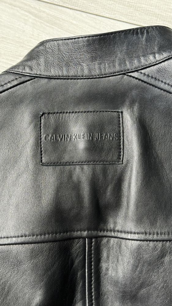 Чоловіча шкіряна куртка Calvin Klein з натуральної шкіри (оригінал)