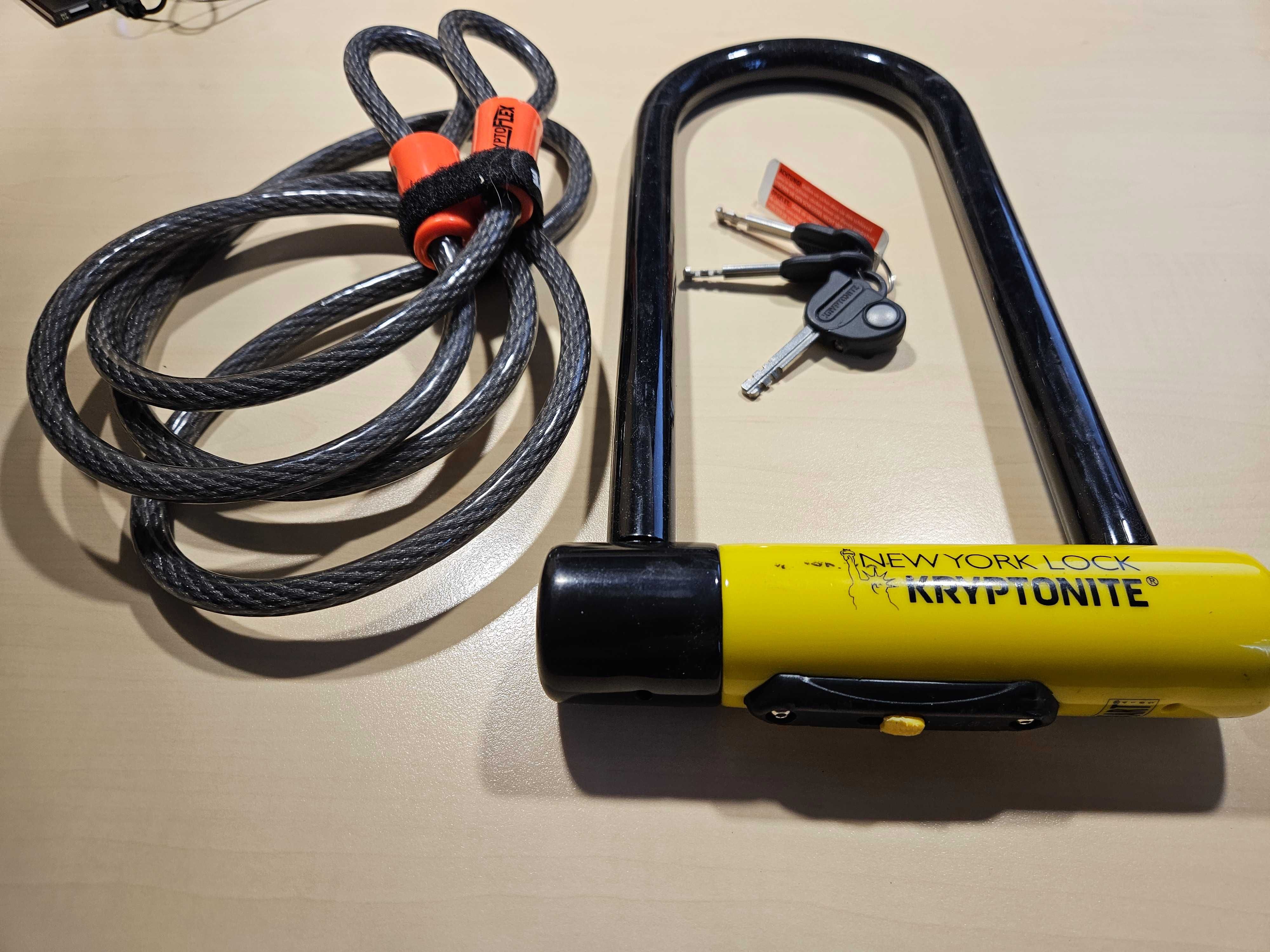 Zapięcie U-Lock KRYPTONITE New York Lock LS 16mm + 
Linka KryptoFlex