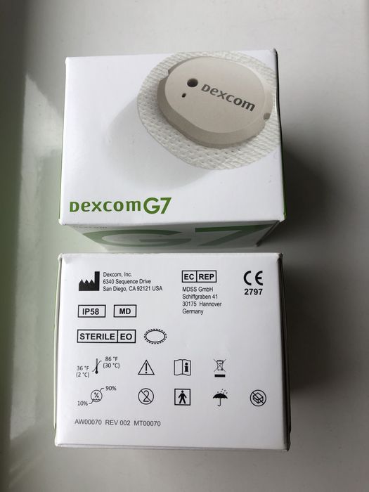2 шт Сенсори Dexcom G7 в ммоль придатність 30.11.2026 Контроль діабету