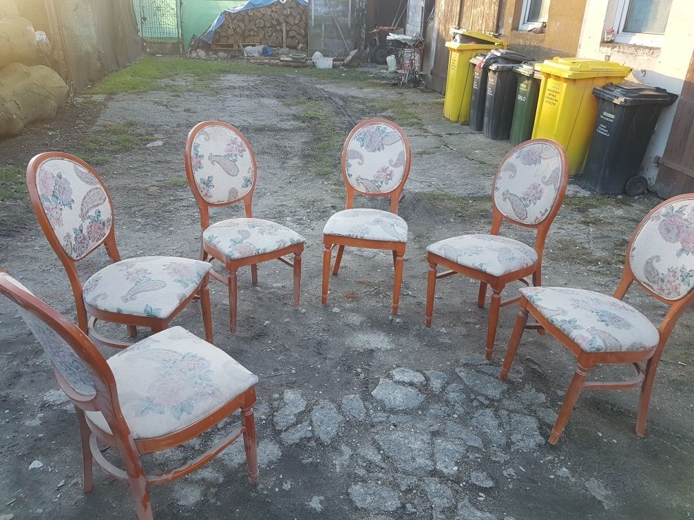 6 krzeseł bukowych