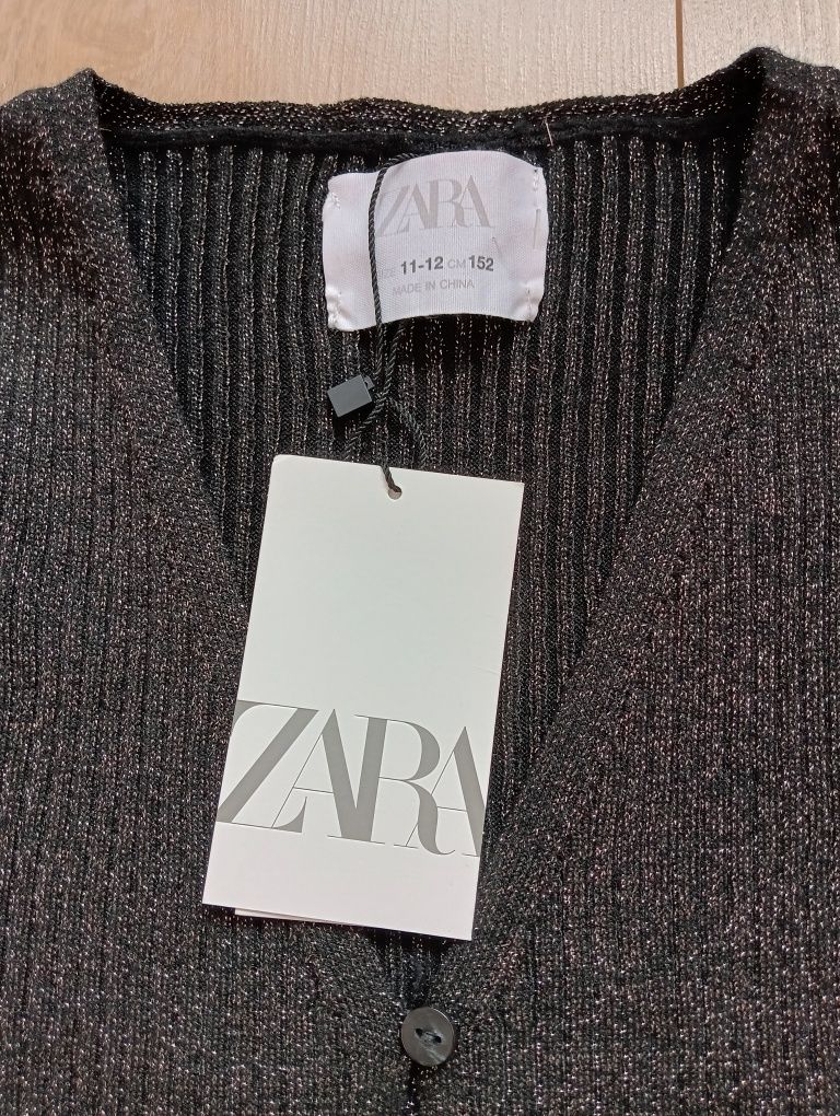 Sweter dla dziewczynki Zara, sweter dziewczęcy, sweter rozpinany, 11-
