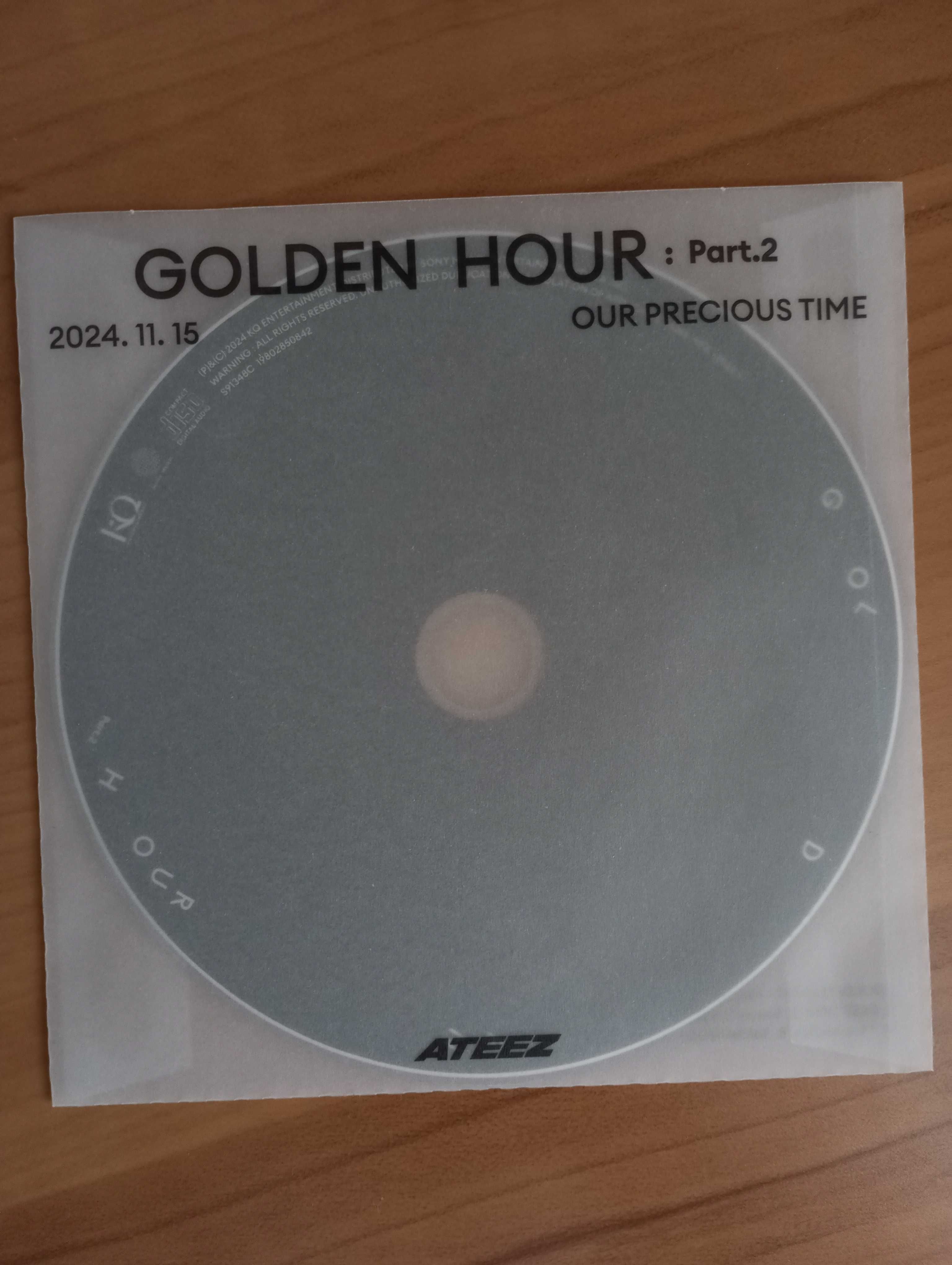 Диск з альбому ейтіз ateez golden hour part 2