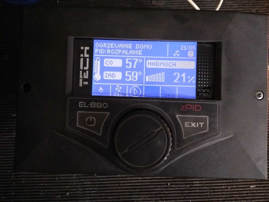 Naprawa serwis sterownik pieca Defro Tech wymiana wyświetlacza LCD