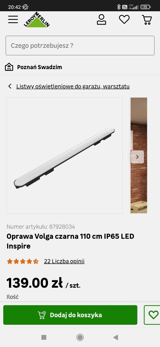 Listwa lampa oświetleniowa led Inspire