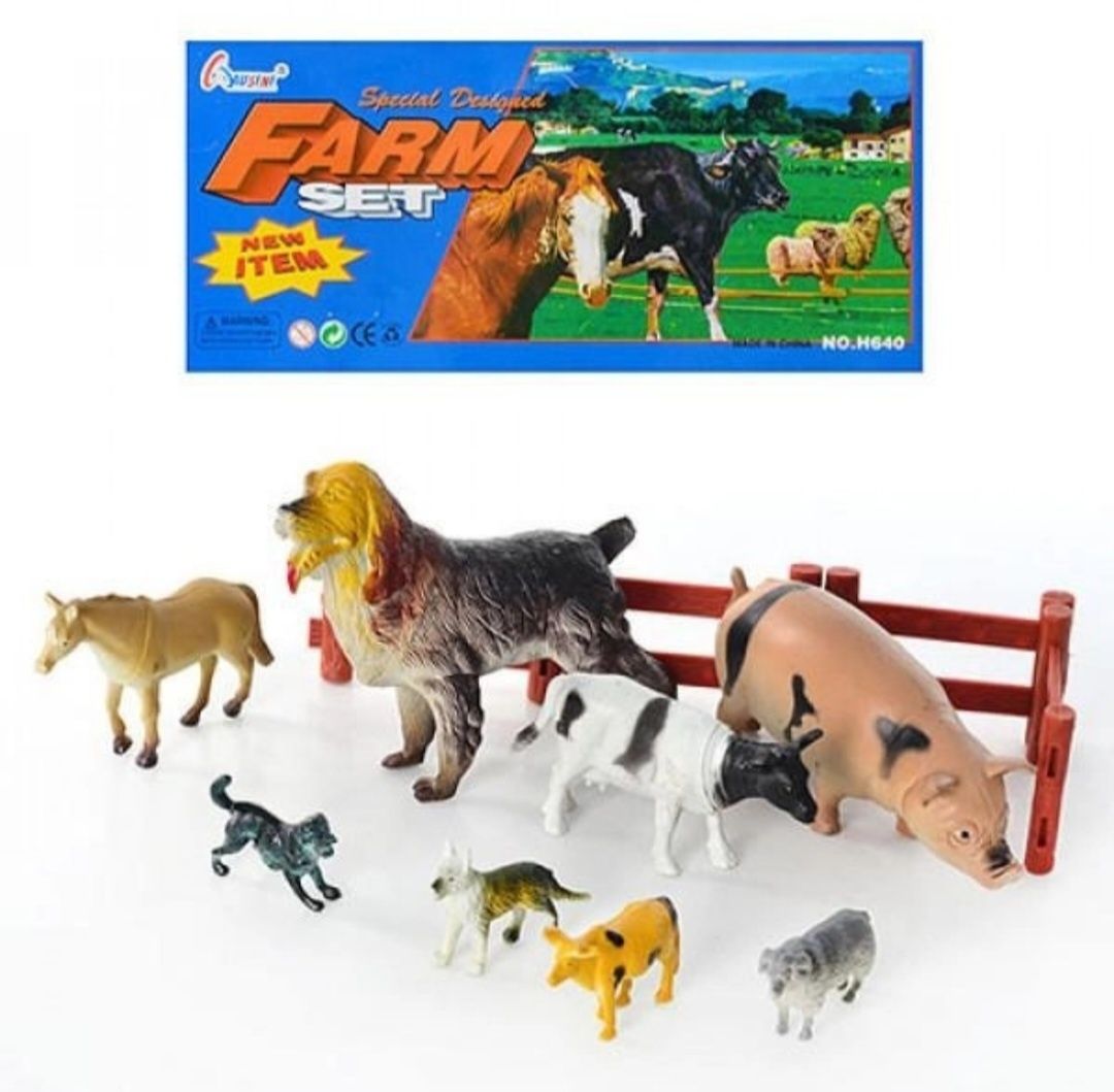 БОЛЬШИЕ фигурки домашние животные,набор животных H640,ферма