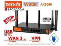 Tenda W30E AX3000, 3 WAN, USB, WiFi 6