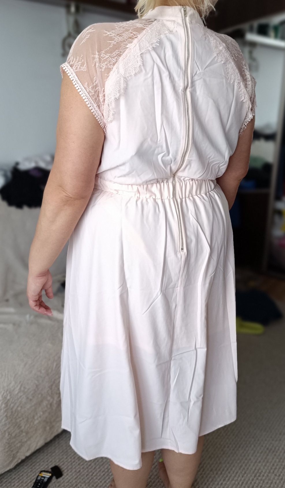 Nowa sukienka dla wysokiej osoby. Plus size 50. Koktajlowa