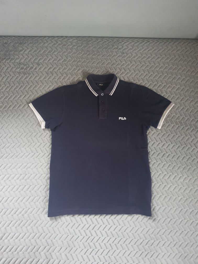 Koszulka polo Fila granatowa rozmiar S/M vintage retro y2k