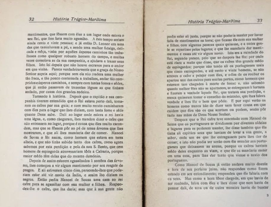 HISTÓRIA Trágico Maritima  volumes III V 1936 Bernardo Gomes de Brito
