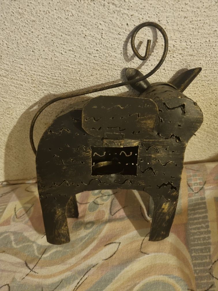 Gato Preto para Velas em chapa Antigo