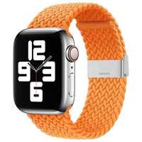 Pleciony Pasek Fabric Pomarańczowy do Apple Watch 8, 41mm