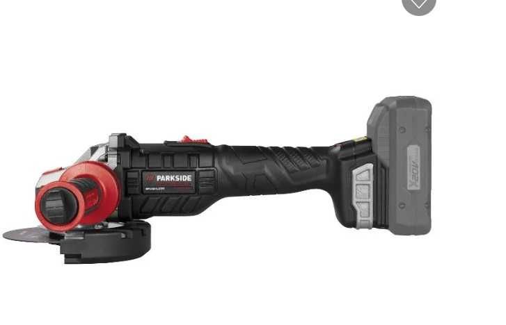 Kątowa szlifierka Parkside X20V, nowa, bez akumulatora i ładowarki.