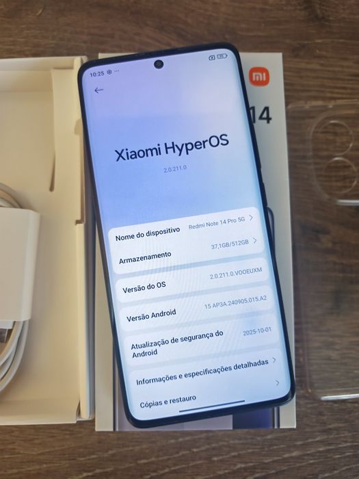 Xiaomi Redmi Note 14 Pro 5G 12GB/512GB Dual Sim Preto Seminovo