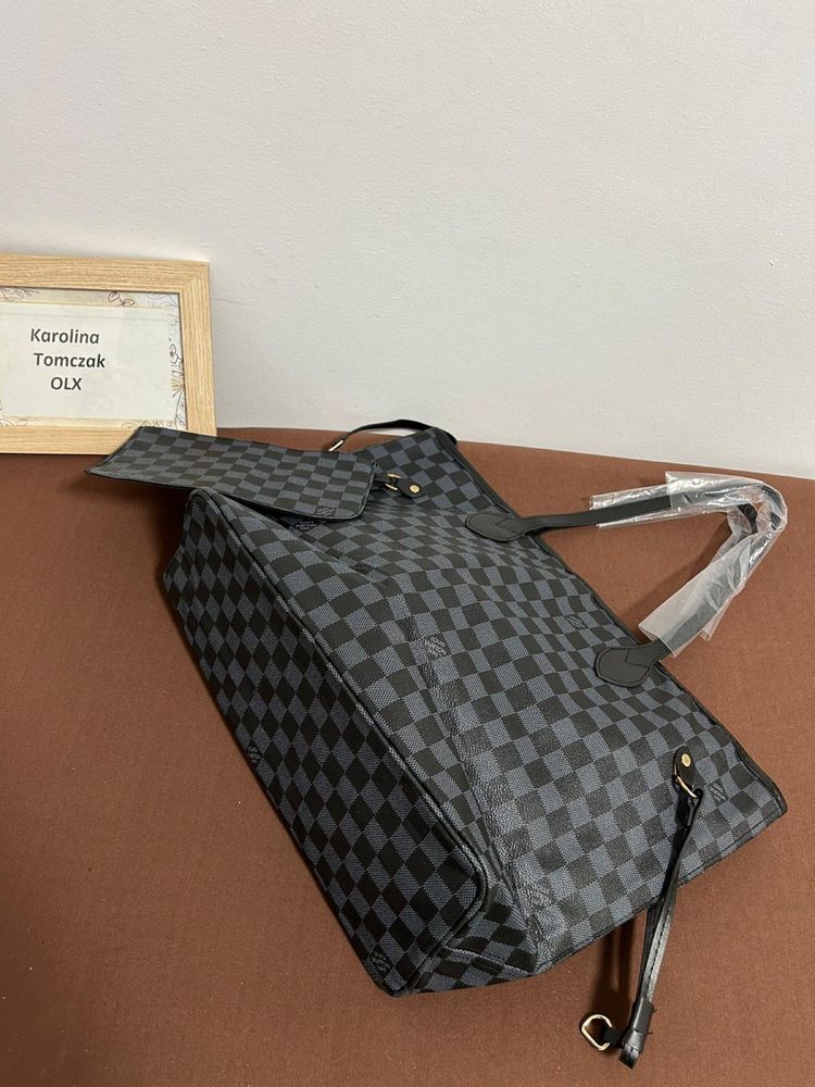 Torebka shoperka louis vuitton neverfull skórzana