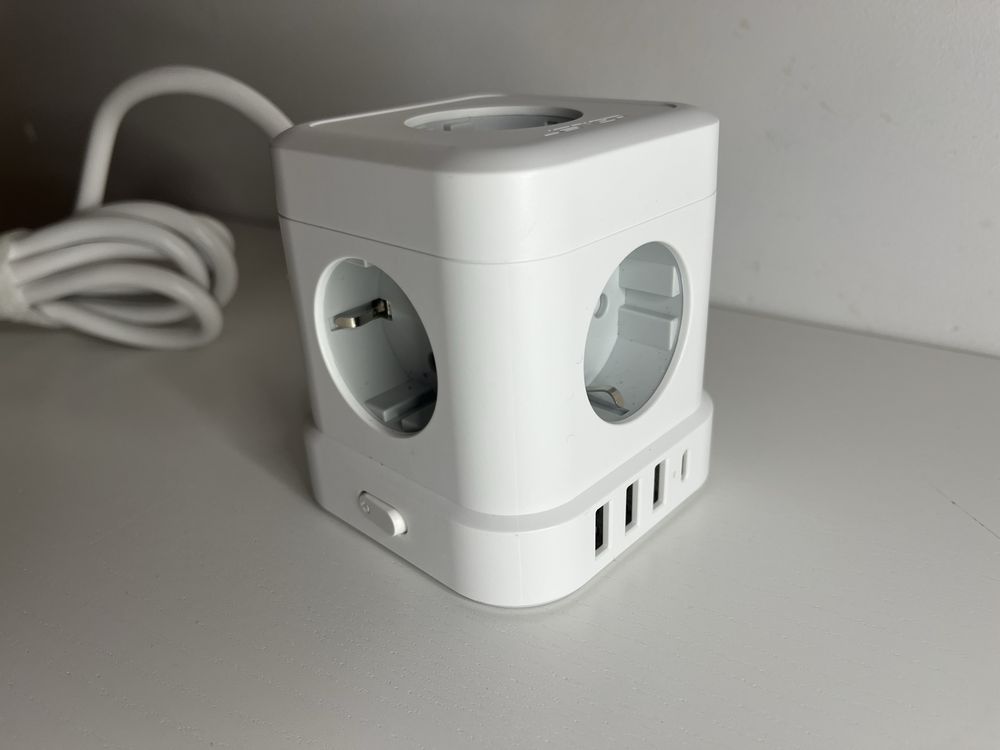 JSVER Listwa zasilająca w kształcie kostki USB, type C