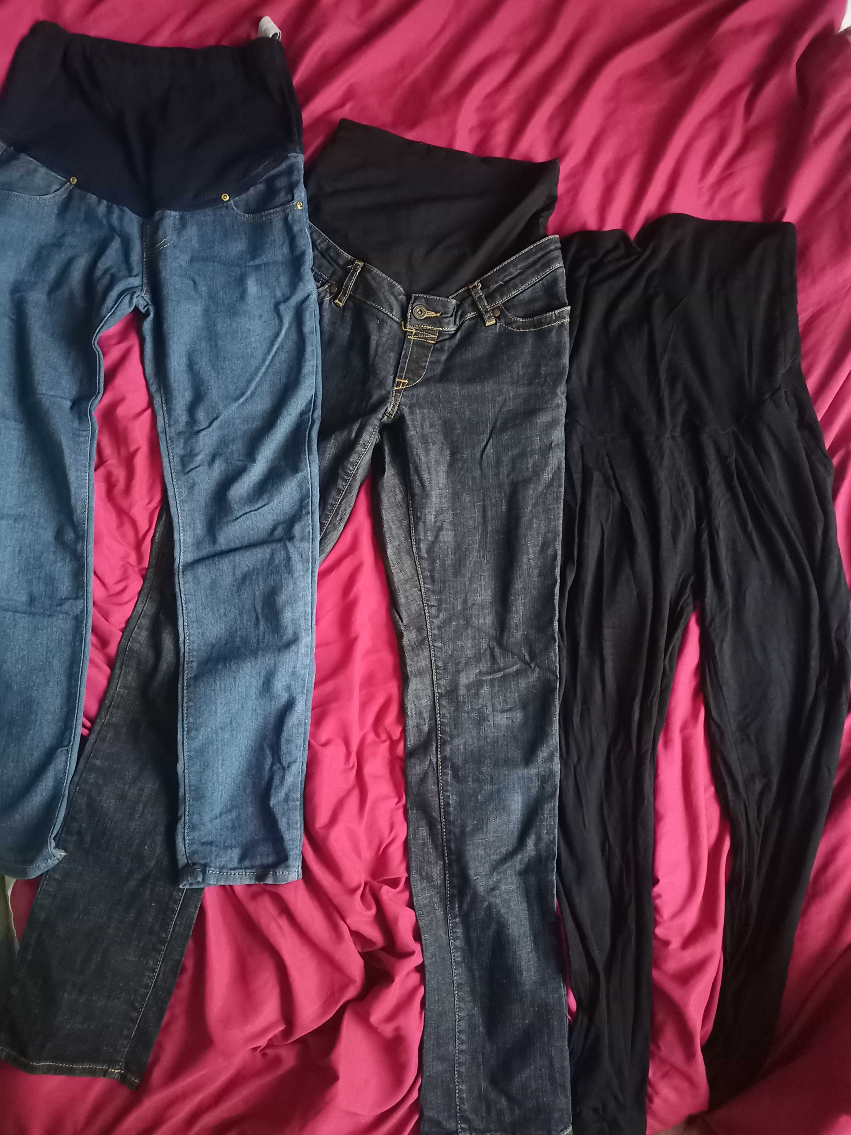 Spodnie ciążowe S 36 jeansy dżinsy alladynki ciąża paka spodni