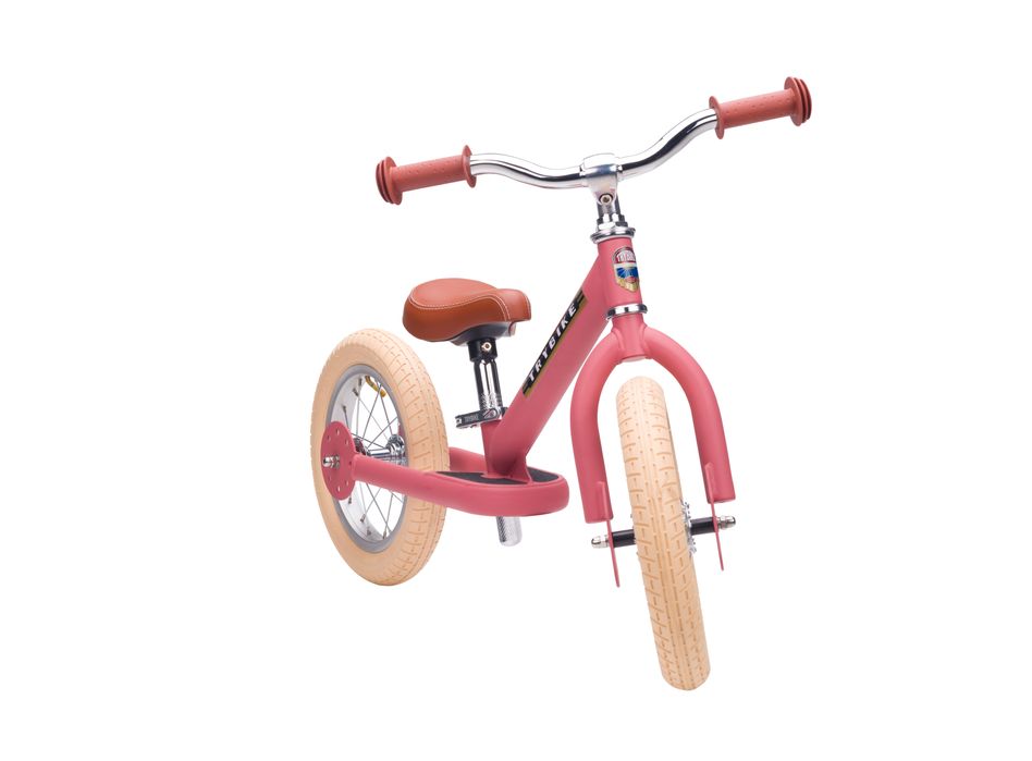 Pierwszy rowerek trójkołowy dziecięcy biegowy 2w1 różowy matowy Trybie