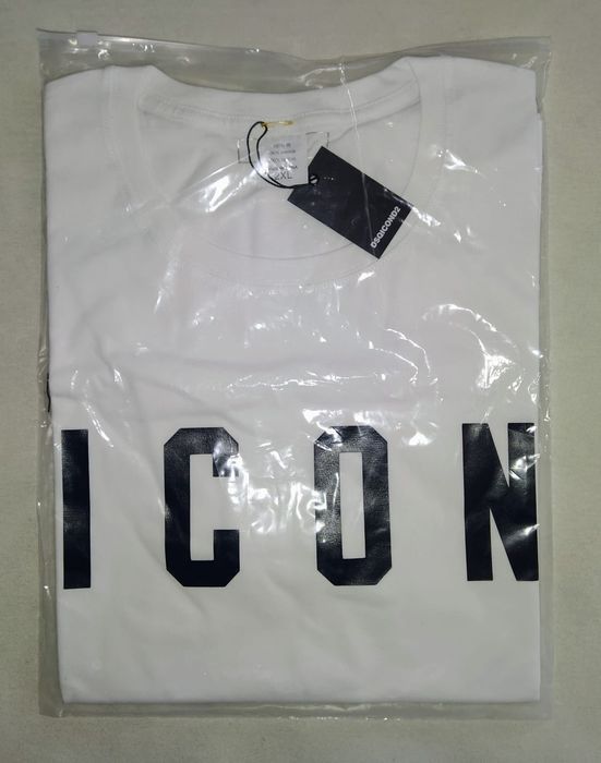 Koszulka Icon DSQ2 biała XXL 2xl 3xl 100% bawełna t-shirt nowa