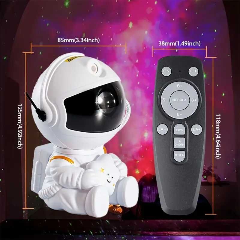 PROJEKTOR GWIAZD ASTRONAUTA -  Lampka Nocna Rzutnik Led Laserowy